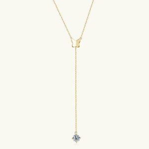 Womens Necklaces & Pendants | Butterfly Moissanite Tassel Necklace Jewelry Necklaces & Pendants