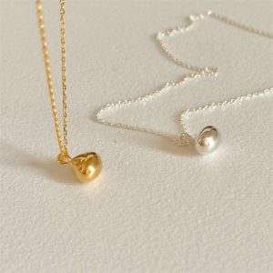 Womens Necklaces & Pendants | Dainty Bean Charm Necklace Jewelry Necklaces & Pendants