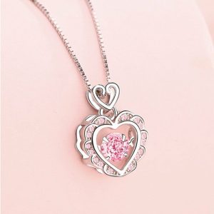 Womens Necklaces & Pendants | Dancing Stone Heart Necklace Jewelry Necklaces & Pendants