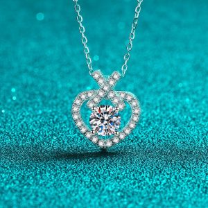 Womens Necklaces & Pendants | Moissanite Heart Wedding Necklace Jewelry Necklaces & Pendants