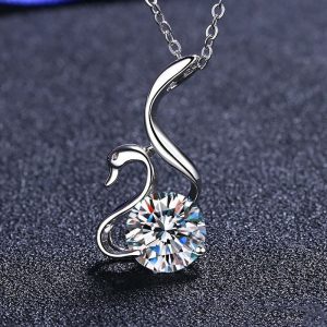 Womens Necklaces & Pendants | Moissanite Swan Wedding Necklace Jewelry Necklaces & Pendants