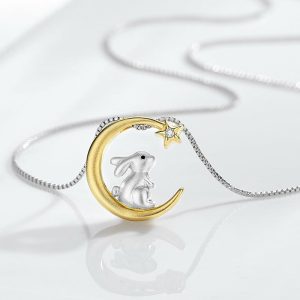 Womens Necklaces & Pendants | Moon Star Bunny Rabbit Charm Necklace Jewelry Necklaces & Pendants