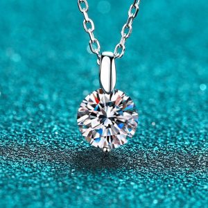 Womens Necklaces & Pendants | Solitaire Moissanite Pendant Necklace Jewelry Necklaces & Pendants