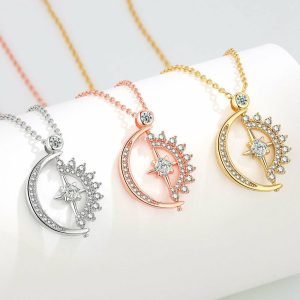 Womens Necklaces & Pendants | Sun Moon Star Fidget Spinner Necklace Jewelry Necklaces & Pendants