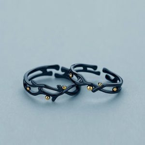 Womens Rings | Black Firefly Branch Couple Ring Jewelry Rings