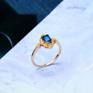 Womens Rings | Blue Color Gemstone Engagement Ring Jewelry Rings