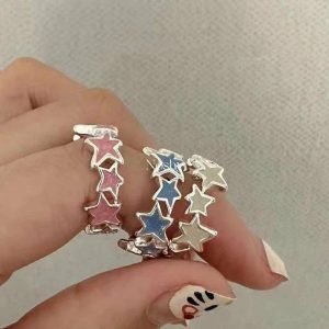 Womens Rings | Colored Star Open Ring Jewelry Rings