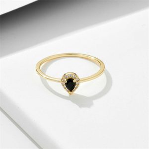 Womens Rings | Gold Teardrop Stackable Ring Jewelry Rings