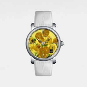 Womens Watches | Sunflowers 36 mm Round Leather Watch Jewelry Watches