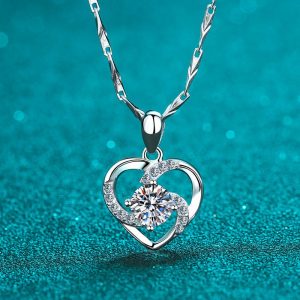 Womens Necklaces & Pendants | Moissanite Heart Wedding Necklace Jewelry Necklaces & Pendants