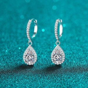 Womens Earrings | Moissanite Teardrop Drop Wedding Earrings Earrings Earrings