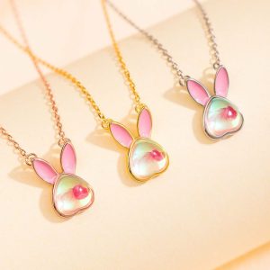 Womens Necklaces & Pendants | Cute Bunny Moonstone Necklace Jewelry Necklaces & Pendants