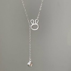 Womens Necklaces & Pendants | Silver Bunny Rabbit Tassel Necklace Jewelry Necklaces & Pendants