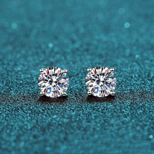 Womens/Mens Earrings | Four-Prong Moissanite Stud Earrings Earrings Earrings