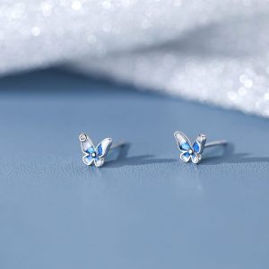 Womens Earrings | Blue Butterfly Stud Earrings Earrings Earrings