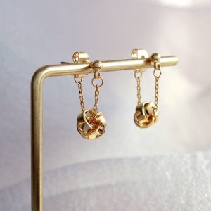 Womens Earrings | Dainty Gold Rope Knot Earrings Earrings Earrings