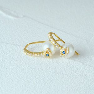 Womens Earrings | Evil Eye Pearl Hook Earrings Earrings Earrings