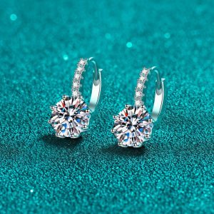 Womens Earrings | Moissanite Hoop Wedding Earrings Earrings Earrings