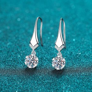 Womens Earrings | Moissanite Snowflake Drop Wedding Earrings Earrings Earrings