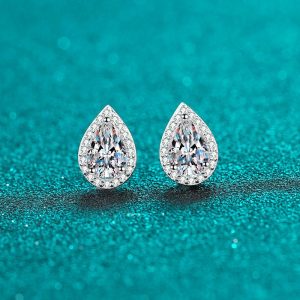 Womens Earrings | Moissanite Teardrop Stud Wedding Earrings Earrings Earrings