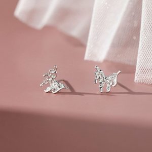 Womens Earrings | Silver Lava Butterfly Stud Earrings Earrings Earrings