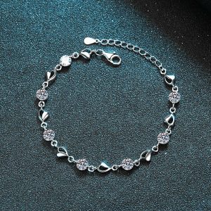 Womens Bracelets | Moissanite Heart Wedding Chain Bracelet Bracelets Bracelets