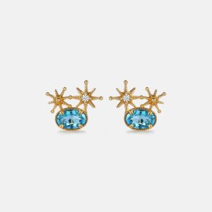 Womens Earrings | Blue Topaz Star Wedding Stud Earrings Earrings Earrings