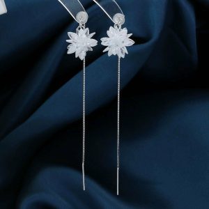 Womens Earrings | Snowflake Ear Thread Earrings Earrings Earrings