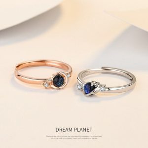 Womens Rings | Planet Saturn Star Couple Matching Ring Jewelry Rings