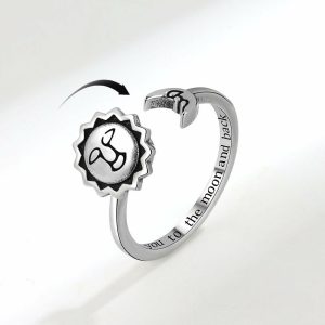 Womens Rings | Sun Moon Face Fidget Spinner Ring Jewelry Rings